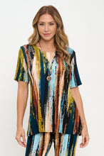 Load image into Gallery viewer, Two-Piece Short Sleeve Top & Capri Pant Set- 9003BN-SRP1-W470