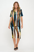 Load image into Gallery viewer, Two-Piece Short Sleeve Top & Capri Pant Set- 9003BN-SRP1-W470