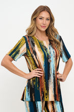 Load image into Gallery viewer, Two-Piece Short Sleeve Top & Capri Pant Set- 9003BN-SRP1-W470