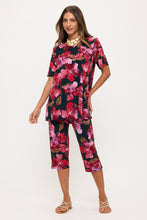 Load image into Gallery viewer, Two-Piece Short Sleeve Top & Capri Pant Set- 9003BN-SRP1-W505