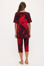 Load image into Gallery viewer, Two-Piece Short Sleeve Top & Capri Pant Set- 9003BN-SRP1-W512