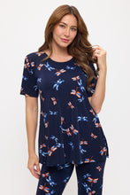 Load image into Gallery viewer, Two-Piece Short Sleeve Top & Capri Pant Set- 9003BN-SRP1-W518