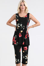 Load image into Gallery viewer, Two-Piece Sleeveless Top & Capri Pant Set-9002BN-TRP1-W215