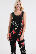 Load image into Gallery viewer, Two-Piece Sleeveless Top & Capri Pant Set-9002BN-TRP1-W215