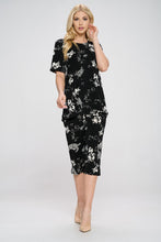 Load image into Gallery viewer, Two-Piece Short Sleeve Top & Capri Pant Set-9003BN-SRP1-W308 - Jostar Online