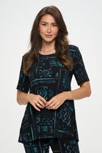 Load image into Gallery viewer, Two-Piece Short Sleeve Top & Capri Pant Set- 9003BN-SRP1-W401