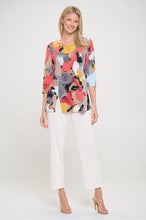 Load image into Gallery viewer, HIT Round Neck 3/4 Sleeve Slit Top-3079HT-QRP1-W430