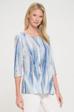 Load image into Gallery viewer, HIT Round Neck 3/4 Sleeve Slit Top-3079HT-QRP1-W413
