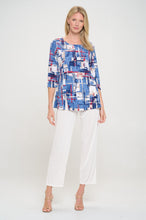 Load image into Gallery viewer, HIT Round Neck 3/4 Sleeve Slit Top-3079HT-QRP1-W397