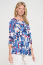 Load image into Gallery viewer, HIT Round Neck 3/4 Sleeve Slit Top-3079HT-QRP1-W397