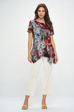 Load image into Gallery viewer, Print Handkerchief Hem Top-3088CL-SRP1-W367 - Jostar Online
