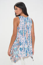 Load image into Gallery viewer, Print HIT Shark Bite Hem Tank- 2057HT-TRP1-W433