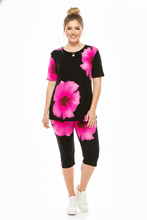 Load image into Gallery viewer, Two-Piece Short Sleeve Top & Capri Pant Set-9003BN-SRP1-W113