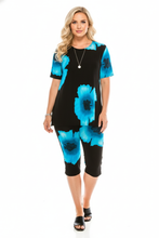 Load image into Gallery viewer, Two-Piece Short Sleeve Top & Capri Pant Set-9003BN-SRP1-W113