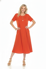Load image into Gallery viewer, Classic Stretch Long Dress Short Sleeve-7002BN-SRS1
