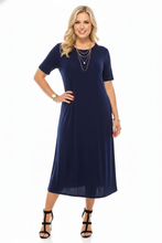 Load image into Gallery viewer, Classic Stretch Long Dress Short Sleeve-7002BN-SRS1