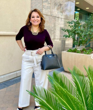 Load image into Gallery viewer, Non Iron Quarter Sleeve Scoop Top-134AY-QRS1 - Jostar Online