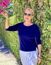 Load image into Gallery viewer, Non Iron Quarter Sleeve Scoop Top-134AY-QRS1 - Jostar Online