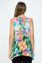 Load image into Gallery viewer, Tropical Paradise HIT Shark Bite Hem Tank- 2057HT-TRP1-W338