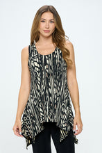 Load image into Gallery viewer, Abstract Fusion HIT Shark Bite Hem Tank- 2057HT-TRP1-W348