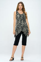 Load image into Gallery viewer, Abstract Fusion HIT Shark Bite Hem Tank- 2057HT-TRP1-W348