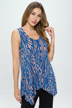 Load image into Gallery viewer, Abstract Fusion HIT Shark Bite Hem Tank- 2057HT-TRP1-W348