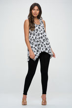 Load image into Gallery viewer, Circle of Elegance HIT Shark Bite Hem Tank- 2057HT-TRP1-W376