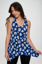 Load image into Gallery viewer, Circle of Elegance HIT Shark Bite Hem Tank- 2057HT-TRP1-W376