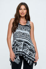 Load image into Gallery viewer, Mayan Mystique HIT Shark Bite Hem Tank- 2057HT-TRP1-W901 - Jostar Online