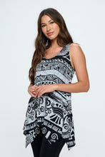 Load image into Gallery viewer, Mayan Mystique HIT Shark Bite Hem Tank- 2057HT-TRP1-W901 - Jostar Online