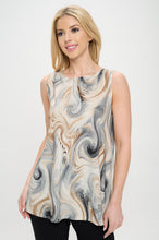 Load image into Gallery viewer, Boat Neckline Print Tank Top-2063HT-TRP1-W330