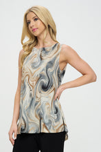 Load image into Gallery viewer, Boat Neckline Print Tank Top-2063HT-TRP1-W330