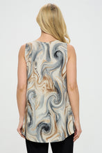 Load image into Gallery viewer, Boat Neckline Print Tank Top-2063HT-TRP1-W330