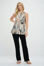 Load image into Gallery viewer, Boat Neckline Print Tank Top-2063HT-TRP1-W330