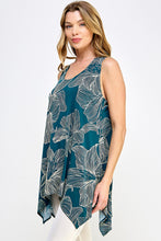 Load image into Gallery viewer, Tropical Hibiscus HIT Shark Bite Hem Tank- 2057HT-TRP1-W350