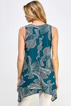 Load image into Gallery viewer, Tropical Hibiscus HIT Shark Bite Hem Tank- 2057HT-TRP1-W350