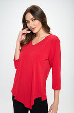 Load image into Gallery viewer, Plus Size HIT Point V-Neck Top-362HT-QXS1