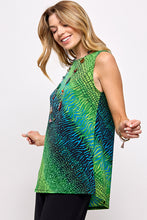 Load image into Gallery viewer, Boat Neckline Print Tank Top-2063HT-TRP1-W182