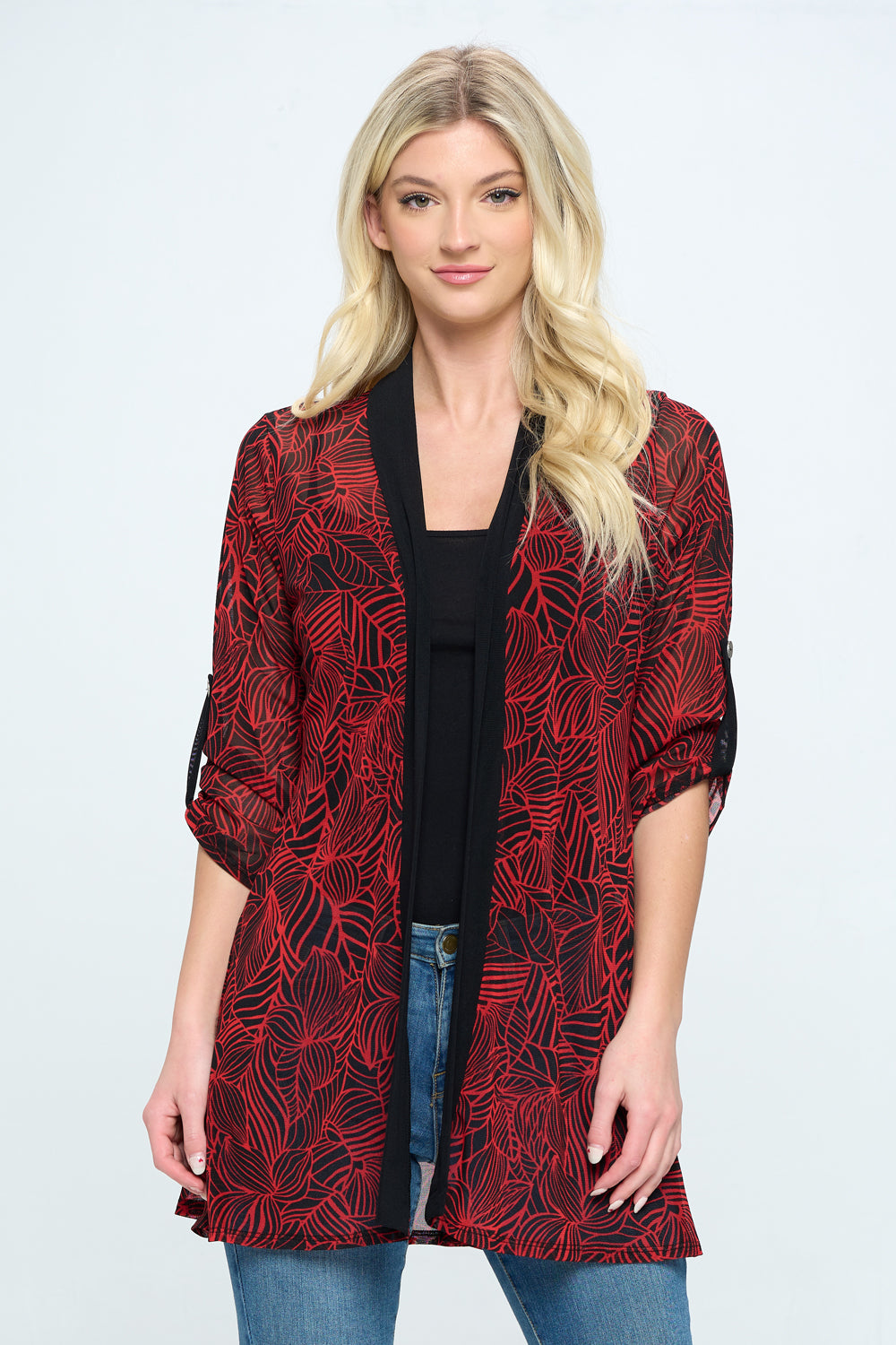 Mesh Romance Contrast Cardigan-479MR-QRP1-C-W344 – Jostar Online