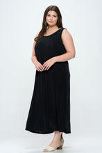 Load image into Gallery viewer, Stretchy Tank Long Dress Sleeveless Plus Size, 7000BN-TX - Jostar Online