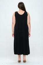 Load image into Gallery viewer, Stretchy Tank Long Dress Sleeveless Plus Size, 7000BN-TX - Jostar Online