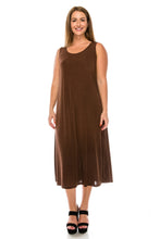 Load image into Gallery viewer, Stretchy Tank Long Dress Sleeveless Plus Size, 7000BN-TX - Jostar Online