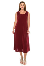 Load image into Gallery viewer, Stretchy Tank Long Dress Sleeveless Plus Size, 7000BN-TX - Jostar Online