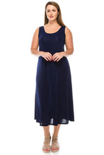 Load image into Gallery viewer, Stretchy Tank Long Dress Sleeveless Plus Size, 7000BN-TX - Jostar Online