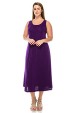 Load image into Gallery viewer, Stretchy Tank Long Dress Sleeveless Plus Size, 7000BN-TX - Jostar Online