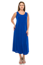 Load image into Gallery viewer, Stretchy Tank Long Dress Sleeveless Plus Size, 7000BN-TX - Jostar Online