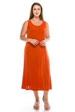 Load image into Gallery viewer, Stretchy Tank Long Dress Sleeveless Plus Size, 7000BN-TX - Jostar Online