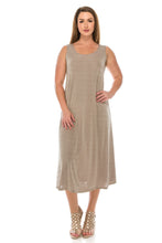 Load image into Gallery viewer, Stretchy Tank Long Dress Sleeveless Plus Size, 7000BN-TX - Jostar Online