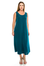 Load image into Gallery viewer, Stretchy Tank Long Dress Sleeveless Plus Size, 7000BN-TX - Jostar Online