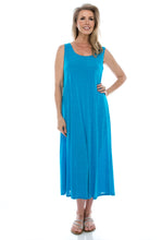 Load image into Gallery viewer, Stretchy Tank Long Dress Sleeveless Plus Size, 7000BN-TX - Jostar Online